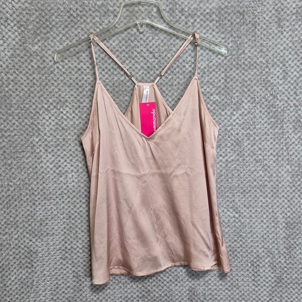 Commando Silk Cami Tank Pink Women Medium Tank Racerback Feminine Whimsy FLAW